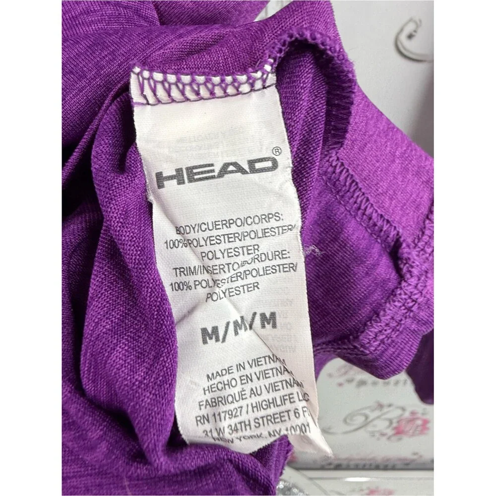 Head sweater bright Purple Half-Zip Pullover stretchy soft long sleeve shirt - Picture 10 of 12